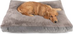 Sherry Kline Pet Collection Fur Velvet Reversible Dog Bed, Grey, 30 x 42 x 4-in