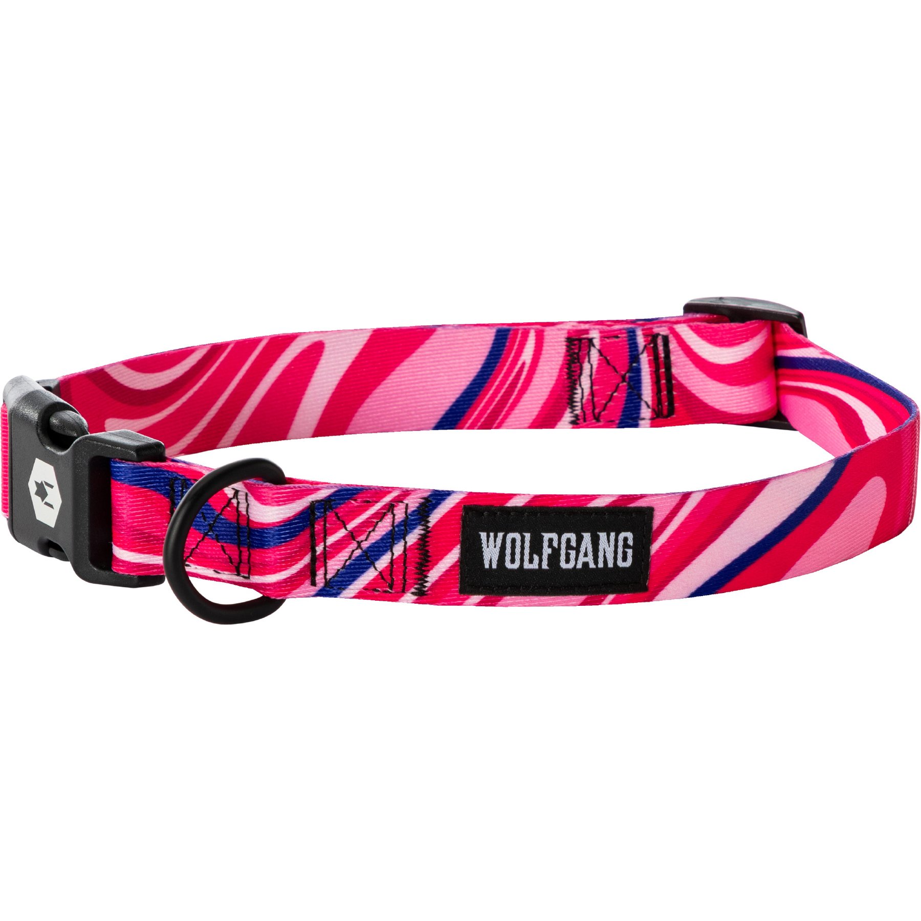 Wolfgang MarbleSwirl Polyester Standard Dog Collar, Small: 8.5 to 12.5-in neck, 5/8-in wide