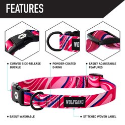 Wolfgang MarbleSwirl Polyester Standard Dog Collar, Large: 17.5 to 26.5-in neck, 1-in wide slide 2 of 6