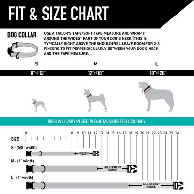 Show full view: Wolfgang BuenaOnda Polyester Standard Dog Collar, Medium: 12.5 to 19-in neck, 1-in wide slide 4 of 7