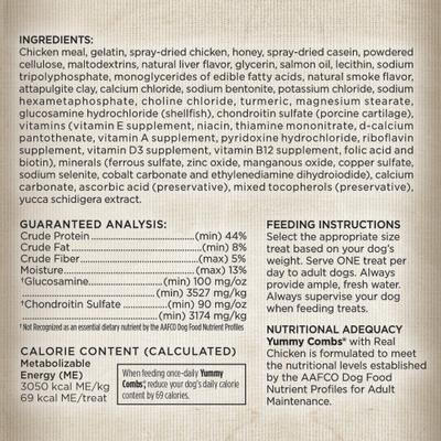 Show full view: Yummy Combs Big Box Carton Medium Chicken Adult Dental Dog Treats, 60 count slide 7 of 9