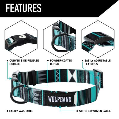 Show full view: Wolfgang WesternSky Polyester Standard Dog Collar, Small: 8.5 to 12.5-in neck, 5/8-in wide slide 3 of 7