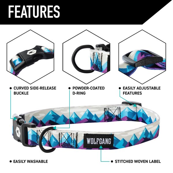 Wolfgang RockyPeaks Polyester Standard Dog Collar