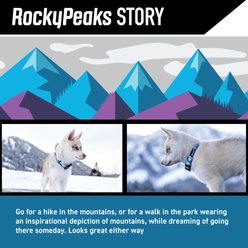 Wolfgang RockyPeaks Polyester Standard Dog Collar, Medium: 12.5 to 19-in neck, 1-in wide slide 2 of 6