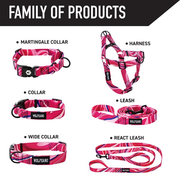 Wolfgang MarbleSwirl Polyester Standard Dog Collar
