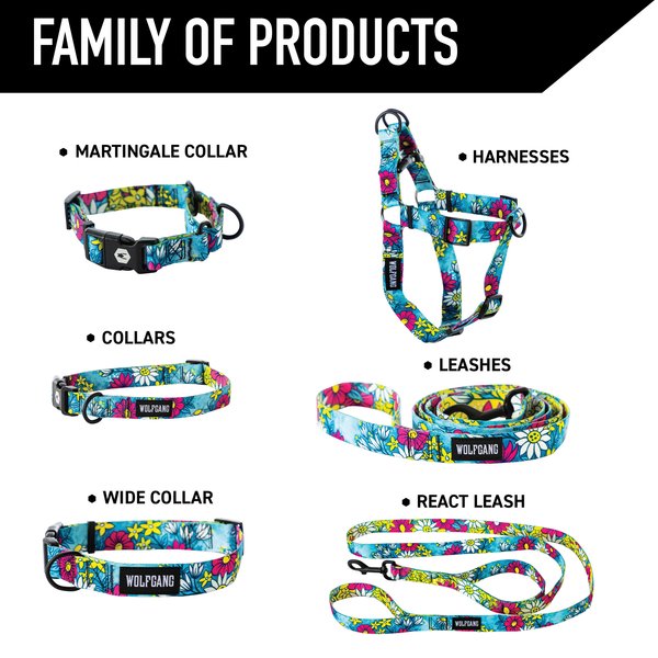 Wolfgang LazyDaisy Polyester Standard Dog Collar
