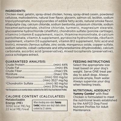 Show full view: Yummy Combs Big Box Carton X-Small Chicken Adult Dental Dog Treats, 190 count slide 7 of 9