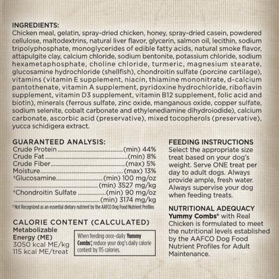 Show full view: Yummy Combs Big Box Carton Large Chicken Adult Dental Dog Treats, 38 count slide 7 of 9