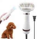 Fido Fave Dog Grooming Hair Dryer with Slicker Brush, White, Medium
