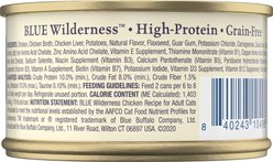 Blue Buffalo Wilderness Chicken High-Protein Grain-Free Pate Adult Wet Cat Food, 3-oz can, case of 4 slide 2 of 9