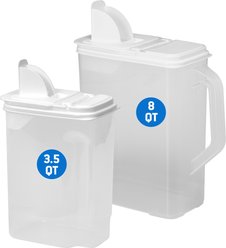 Buddeez Double Pack of 8-qt & 3.5-qt Bird Seed Dispenser, 2 count
