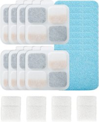 OneIsAll Stainless Steel Dog & Cat Water Fountain Replacement Filters, 8 count, Large: 10-L