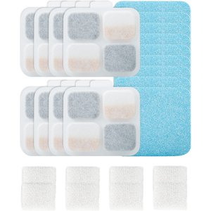 OneIsAll Stainless Steel Dog & Cat Water Fountain Replacement Filters, 8 count, Large: 10-L