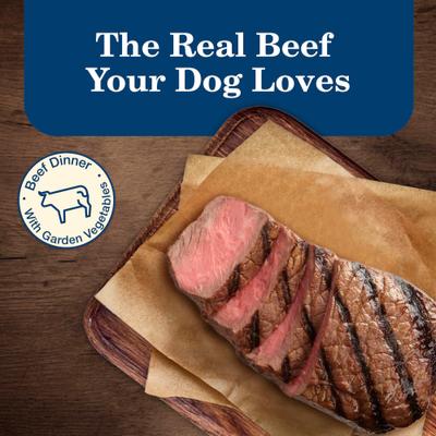 Show full view: Blue Buffalo Homestyle Recipe Beef Dinner with Garden Vegetables & Sweet Potatoes Canned Dog Food, 12.5-oz, case of 12 slide 4 of 12