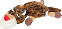 SteelDog USA Ruffian Flat Leopard Stuffing-Free Plush Dog Toy