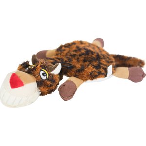 SteelDog USA Ruffian Flat Leopard Stuffing-Free Plush Dog Toy