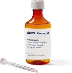 Methimazole Compounded Marshmallow Oral Oil Suspension, 2.5 mg/mL, 90 mL for Veterinary use