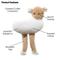 Show in main carousel: PetRageous Designs Athena Plush Lamb Oversized Stuffed Squeak Toy, White, 19-in slide 3 of 3