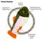 Show in main carousel: Eddie Bauer 10-in Rope Toy with Fish Plush Dog Toy, Green/White slide 4 of 5