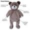 Show in main carousel: PetRageous Designs Beau the Bear 18-in Squeak & Crinkle Plush Dog Toy, Grey slide 3 of 3