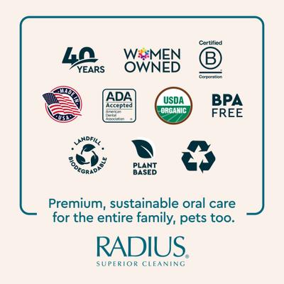 Show full view: RADIUS Organic Sweet Potato Flavored Dog Dental Solutions Kit, 3 count slide 8 of 12