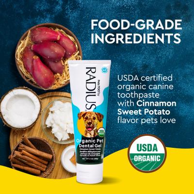 Show full view: RADIUS Organic Sweet Potato Flavored Dog Dental Solutions Kit, 3 count slide 6 of 12