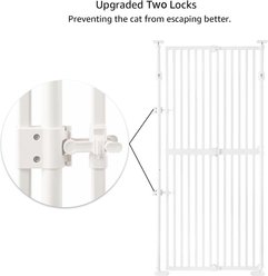 Unipaws Extra Tall Narrow Opening Dog & Cat Gate, White slide 2 of 7