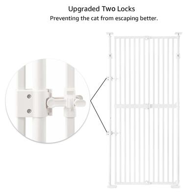 Show full view: Unipaws Extra Tall Narrow Opening Dog & Cat Gate, White slide 4 of 8