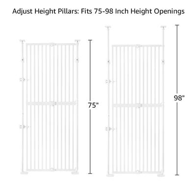 Show full view: Unipaws Extra Tall Narrow Opening Dog & Cat Gate, White slide 6 of 8
