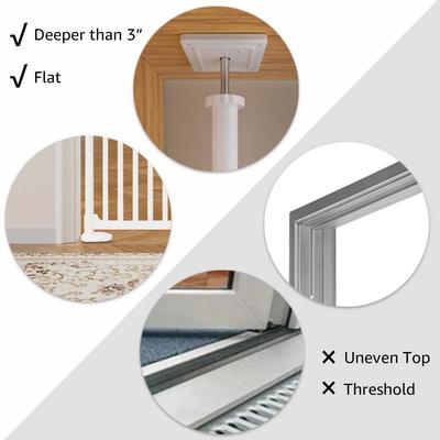 Show full view: Unipaws Extra Tall Narrow Opening Dog & Cat Gate, White slide 7 of 8