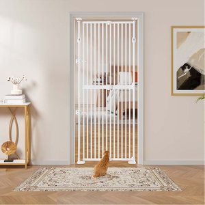 Unipaws Extra Tall Narrow Opening Dog & Cat Gate, White