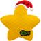 Show in main carousel: GoDog Christmas Holiday TPR Plush Star Tough Squeaky Dog Chew Toy, Yellow/Red, Medium slide 4 of 6