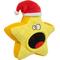 Show in main carousel: GoDog Christmas Holiday TPR Plush Star Tough Squeaky Dog Chew Toy, Yellow/Red, Medium slide 3 of 6