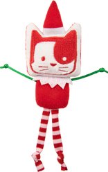 SmartyKat Santa's Helper Cat Plush Toy with Catnip, Red