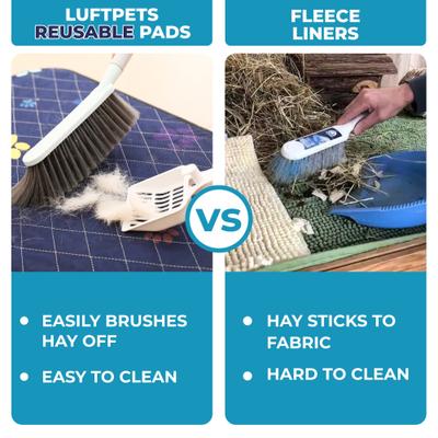 Show full view: LuftPets Washable Rabbit & Guinea Pig Cage Liner Bedding, Blue, 28 x 57-in, 2 count slide 6 of 9