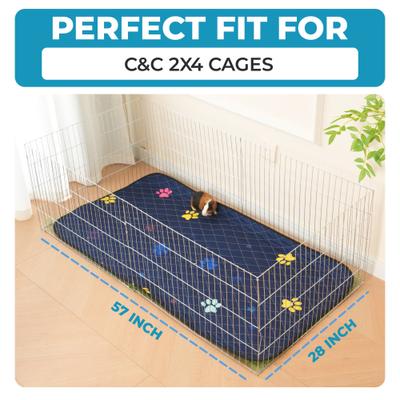 Show full view: LuftPets Washable Rabbit & Guinea Pig Cage Liner Bedding, Blue, 28 x 57-in, 2 count slide 3 of 9