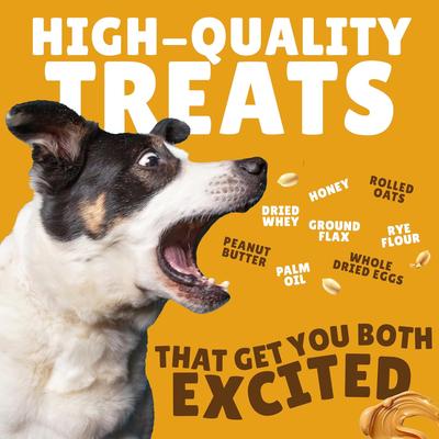 Show full view: Snicky Snaks Poppers Peanut Butter Adult Crunchy Dog Treats, 10-oz bag slide 5 of 8