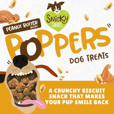 Show full view: Snicky Snaks Poppers Peanut Butter Adult Crunchy Dog Treats, 10-oz bag slide 3 of 8