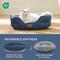 Show in main carousel: Bedsure Round Bolster Anti-Slip Puppy & Kitten Bed with Washable Pillow Cushion, Navy, Small slide 3 of 9
