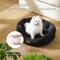 Show in main carousel: Bedsure Round Bolster Anti-Slip Puppy & Kitten Bed with Washable Pillow Cushion, Black, Medium slide 2 of 10