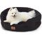 Show in main carousel: Bedsure Round Bolster Anti-Slip Puppy & Kitten Bed with Washable Pillow Cushion, Black, Medium slide 1 of 10