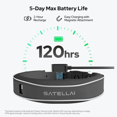 Show full view: SATELLAI Wireless Fence System & GPS Tracker Dog Collar, Shocking Pink slide 5 of 10