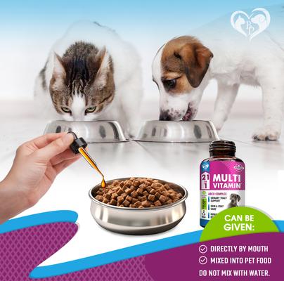 Show full view: Beloved Pets 21-in-1 Multivitamin Liquid with Glucosamine & Cranberry for Overall Wellness Support in Dogs & Cats, 60 mL slide 6 of 10
