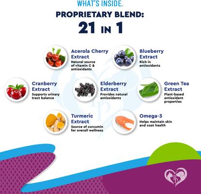Show full view: Beloved Pets 21-in-1 Multivitamin Liquid with Glucosamine & Cranberry for Overall Wellness Support in Dogs & Cats, 60 mL slide 5 of 10