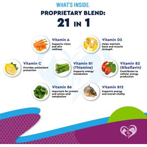 Beloved Pets 21-in-1 Multivitamin Liquid with Glucosamine & Cranberry for Overall Wellness Support in Dogs & Cats, 60 mL