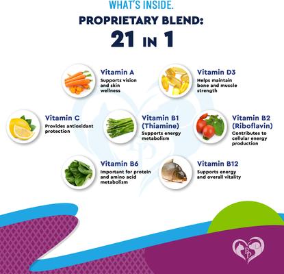 Show full view: Beloved Pets 21-in-1 Multivitamin Liquid with Glucosamine & Cranberry for Overall Wellness Support in Dogs & Cats, 60 mL slide 3 of 10