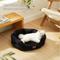 Show in main carousel: Bedsure Round Bolster Anti-Slip Puppy & Kitten Bed with Washable Pillow Cushion, Black, Medium slide 5 of 10