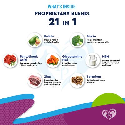 Show full view: Beloved Pets 21-in-1 Multivitamin Liquid with Glucosamine & Cranberry for Overall Wellness Support in Dogs & Cats, 60 mL slide 5 of 11