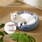 Show in main carousel: Bedsure Round Bolster Anti-Slip Puppy & Kitten Bed with Washable Pillow Cushion, Frost Blue, Small slide 2 of 9