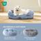 Show in main carousel: Bedsure Round Bolster Anti-Slip Puppy & Kitten Bed with Washable Pillow Cushion, Frost Blue, Medium slide 4 of 10